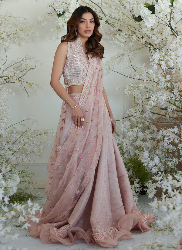 WINONA PINK LEHNGA SAREE