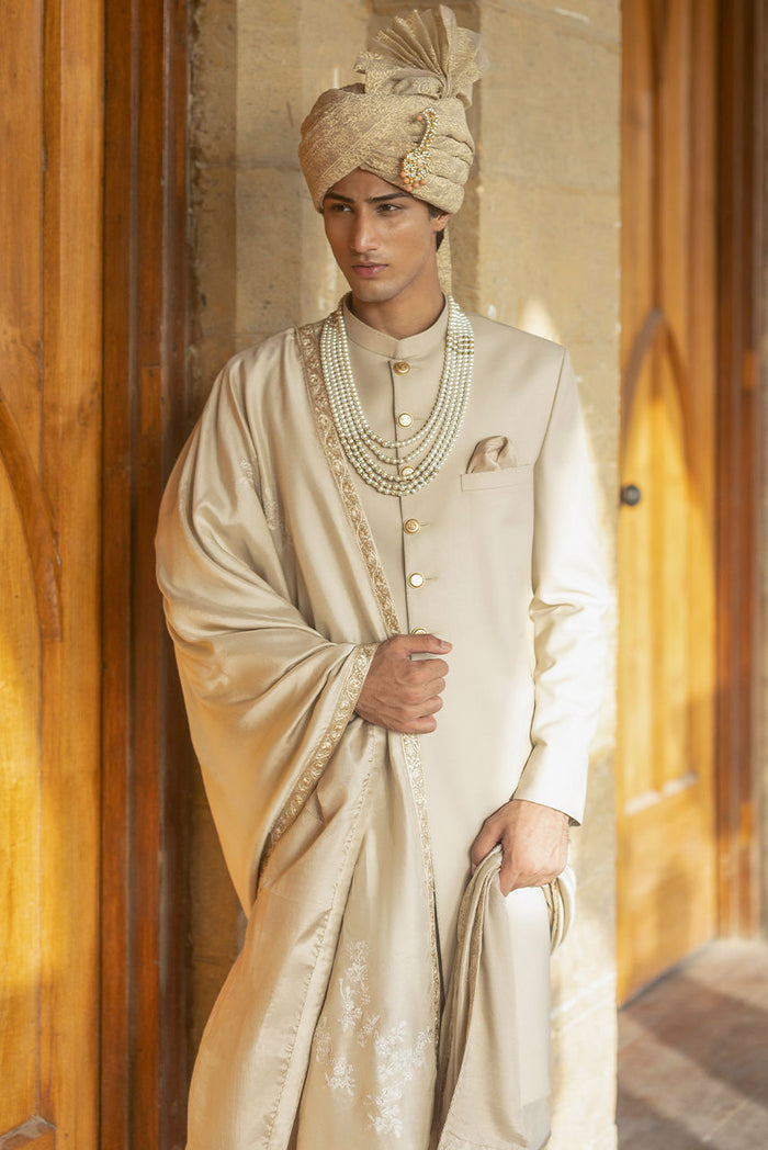 Rampur – Beige Tailored Sherwani