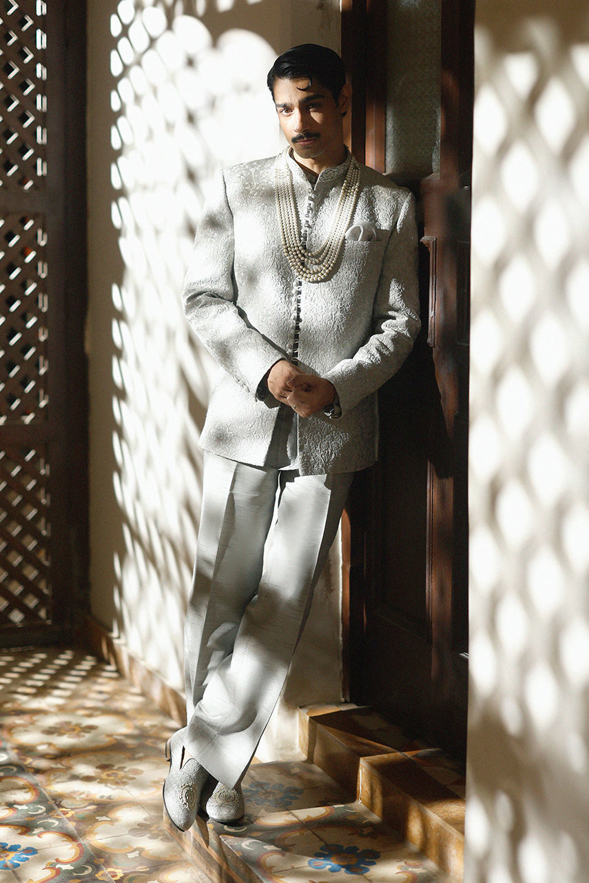 Silver Dreams – Embroidered Bandhgala