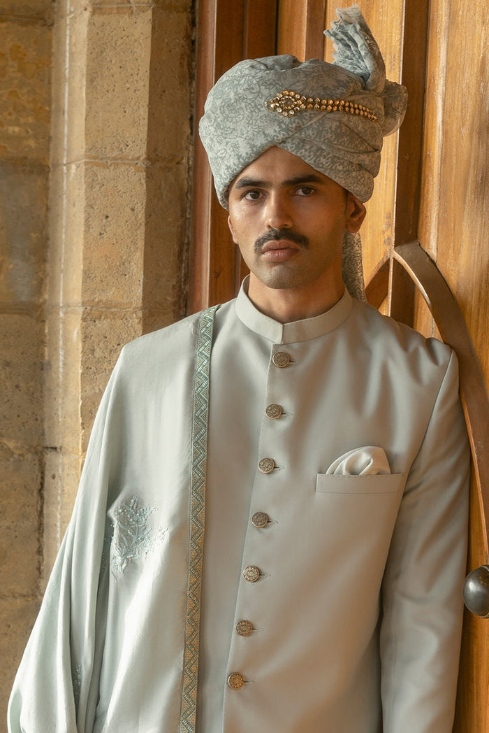 Summer Blue – Powder Blue Tailored Sherwani