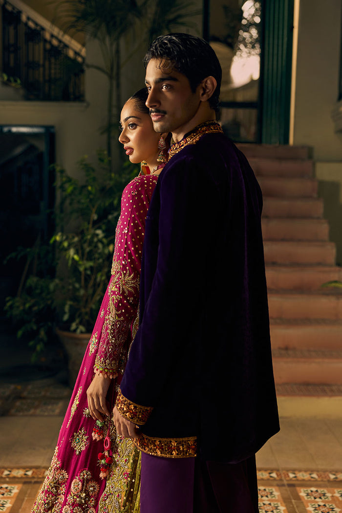 Euphoria – Purple Velvet Jacket & Kurta Pajama