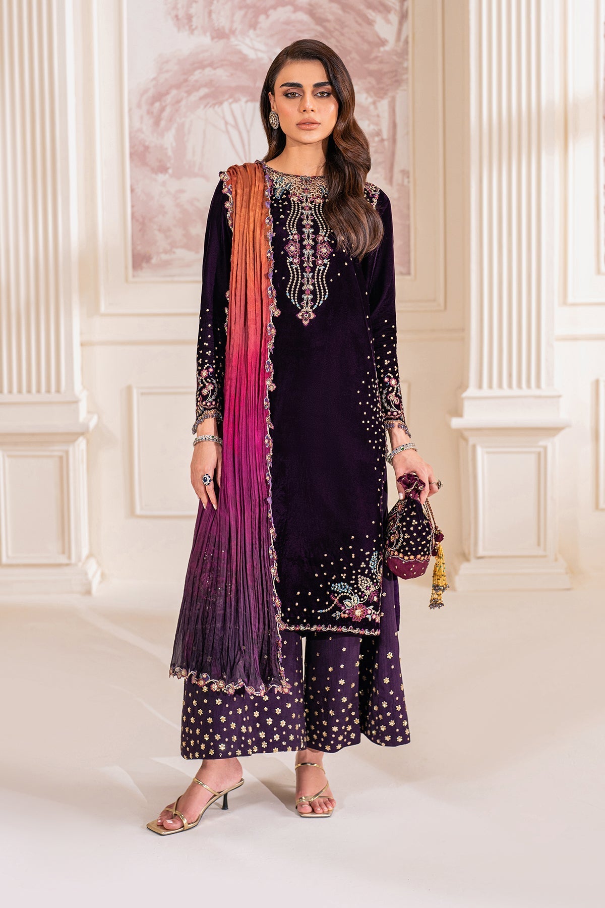 Embroidered Velvet UF-748