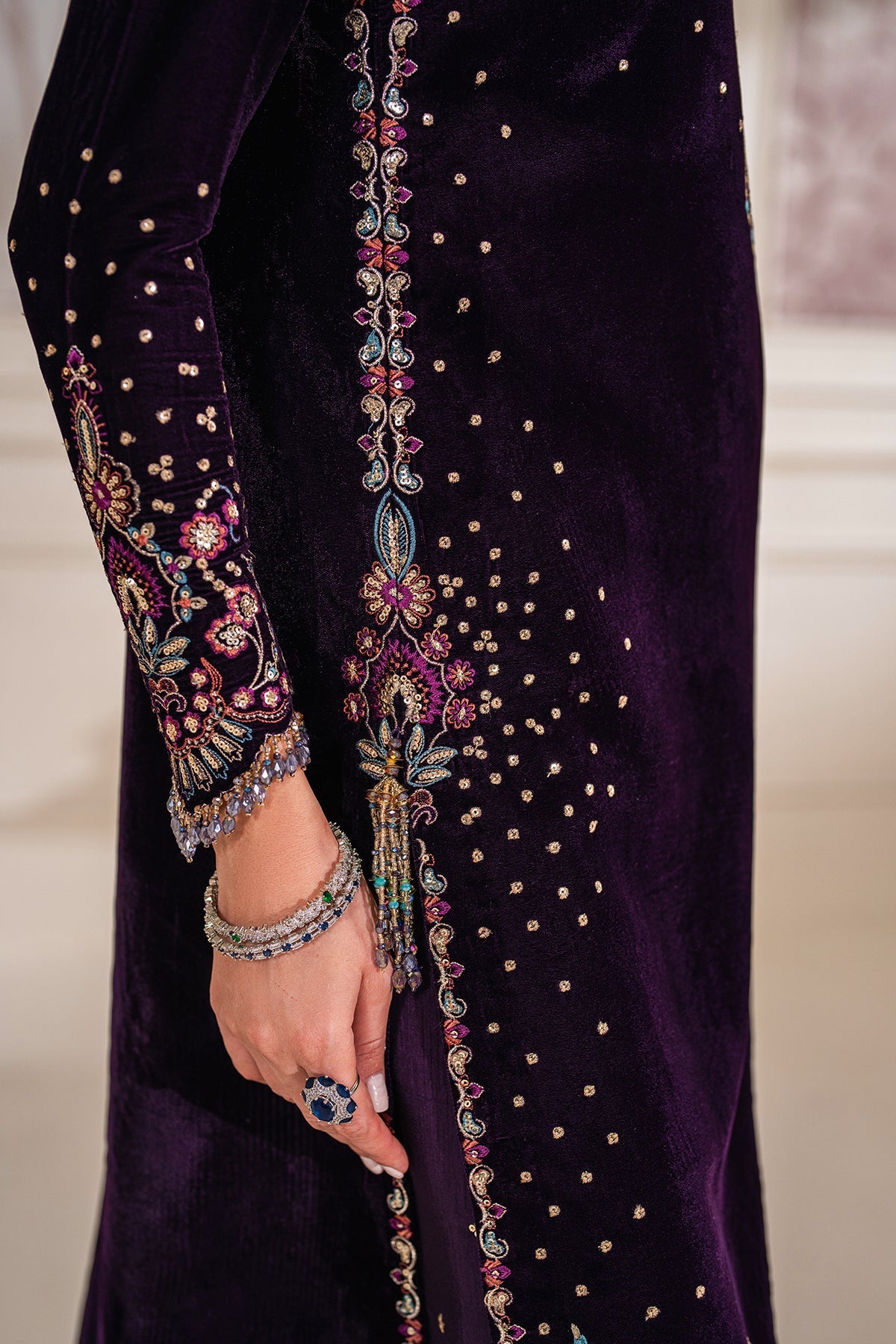 Embroidered Velvet UF-748