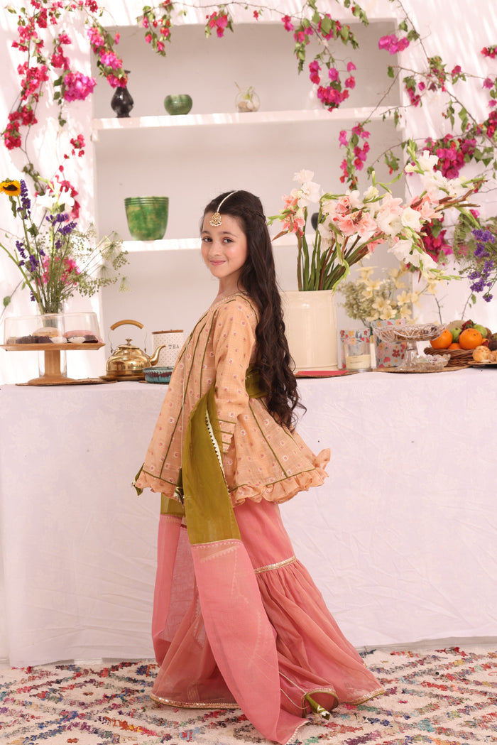 Cotton Lorex & Mesuri Gharara Suit