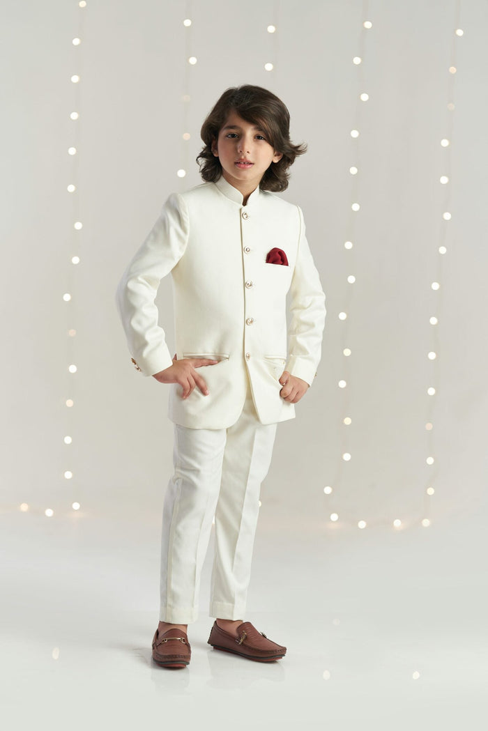 Prince Coat Plain Cream + Cream Pant