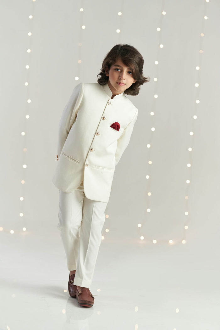 Prince Coat Plain Cream + Cream Pant