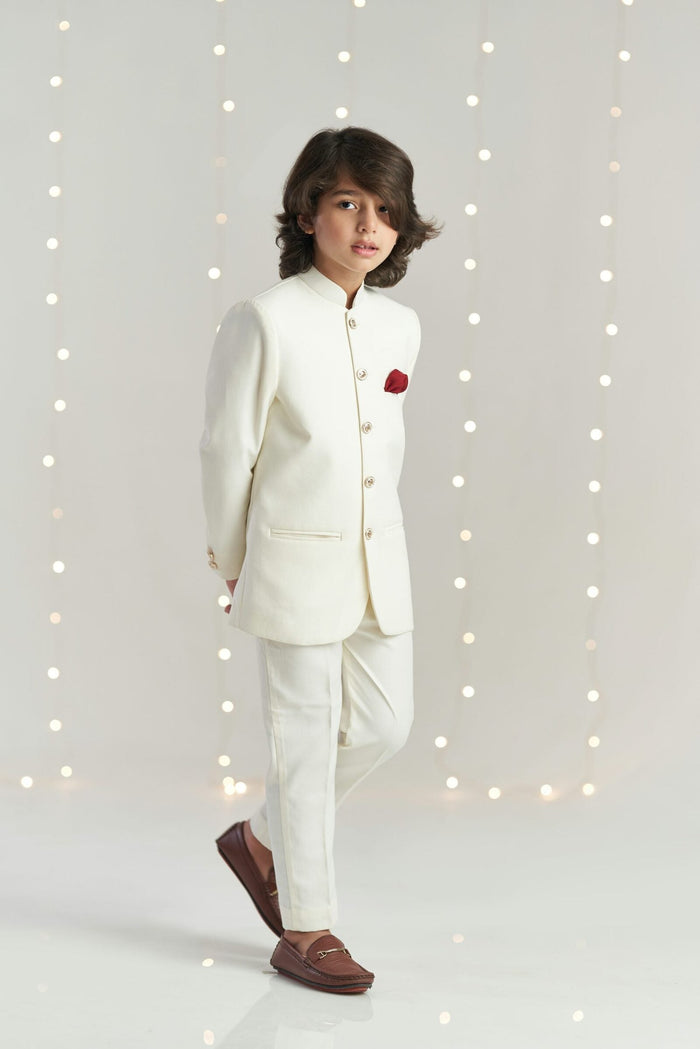 Prince Coat Plain Cream + Cream Pant