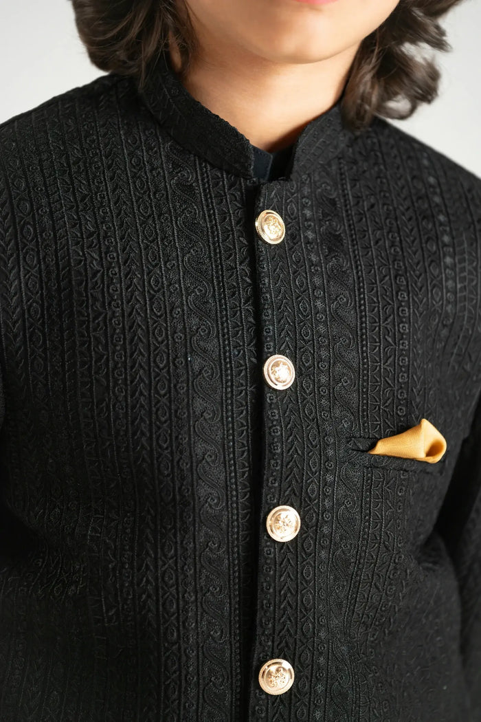 Prince Coat New Embroidery Lining Black