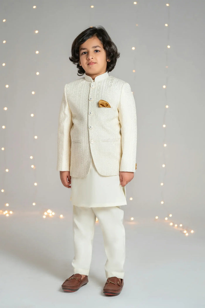 Prince Coat New Embroidery Lining Cream