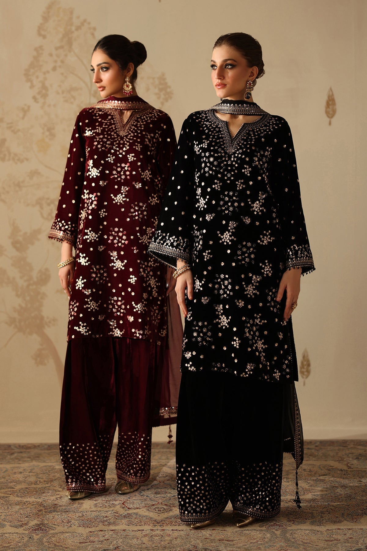 Embroidered Velvet UF-4316