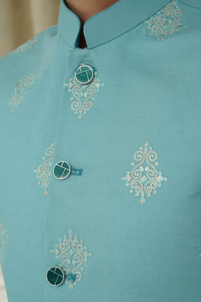 Ferozi Embroidery Boys Waistcoat