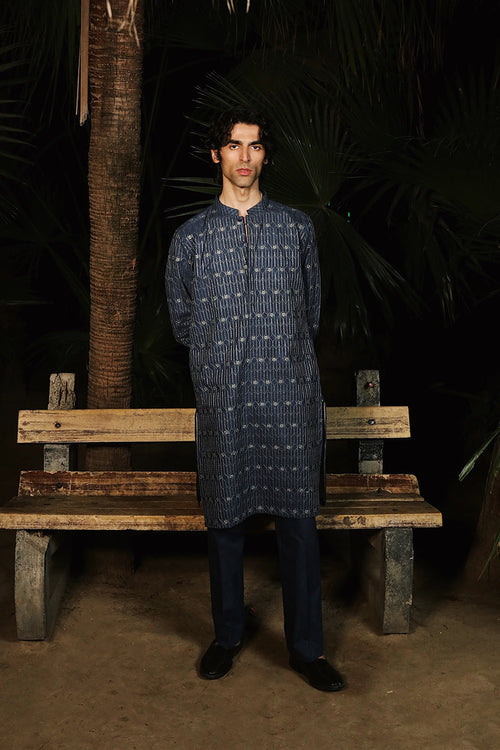 Steel Blue Kurta Pajama