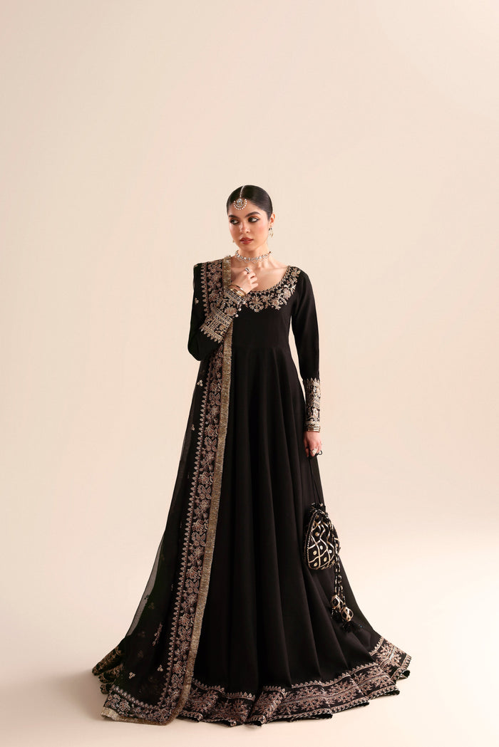 Black Pishwas Raw Silk Set (Wedding Edit 2026)