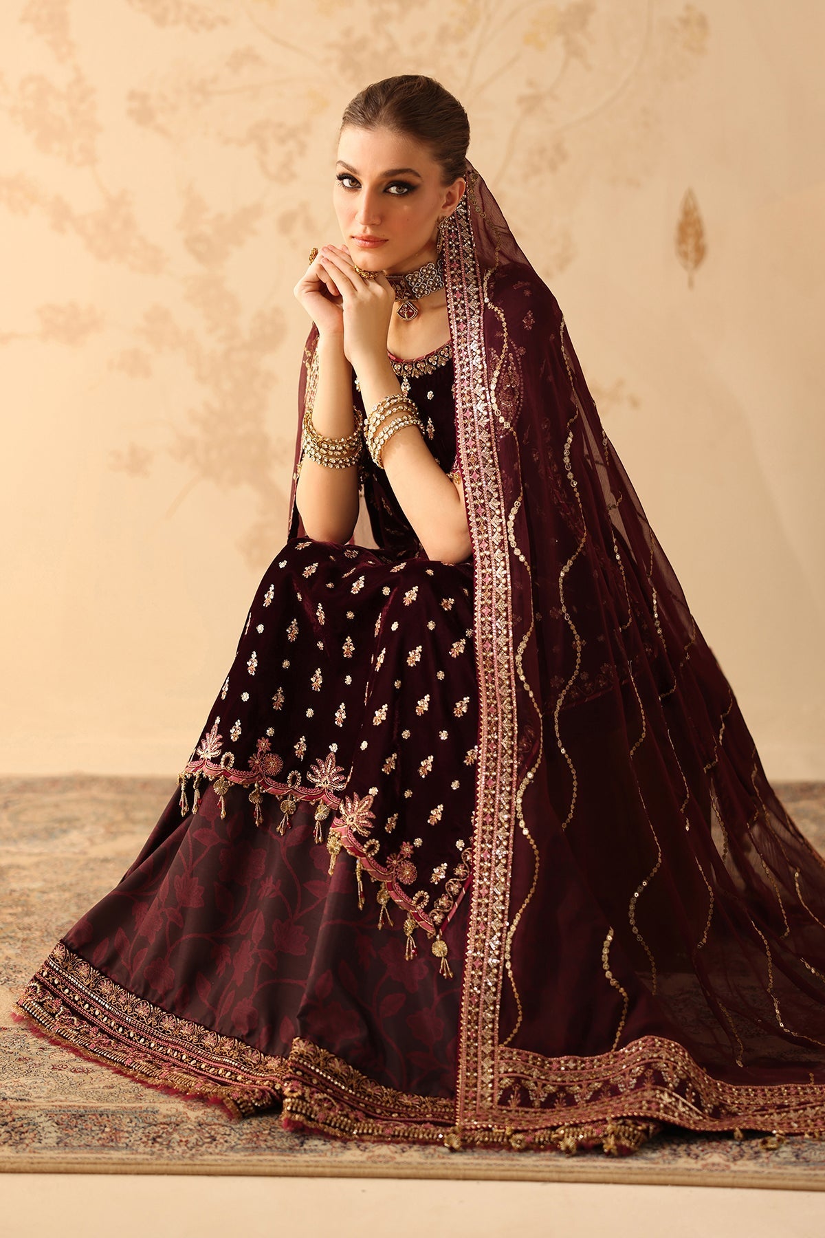 Embroidered Velvet UF-4313
