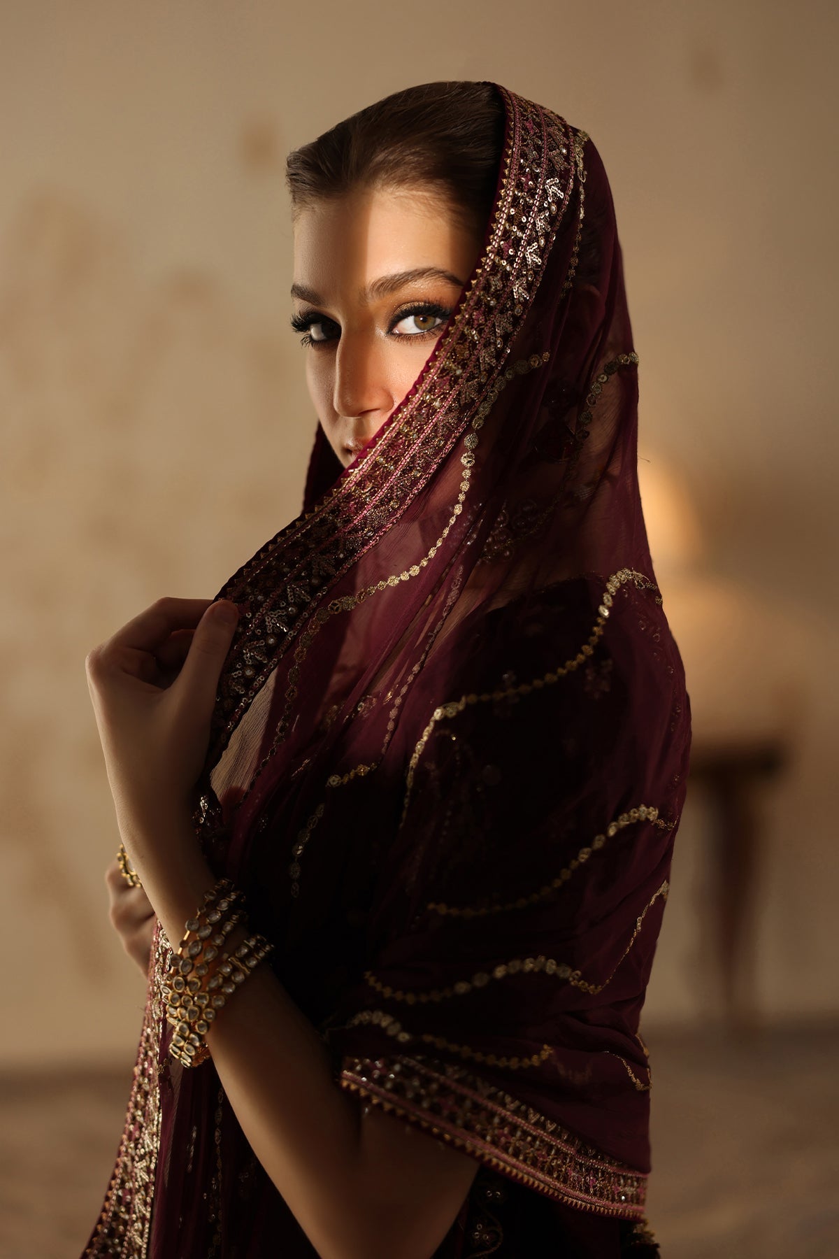 Embroidered Velvet UF-4313