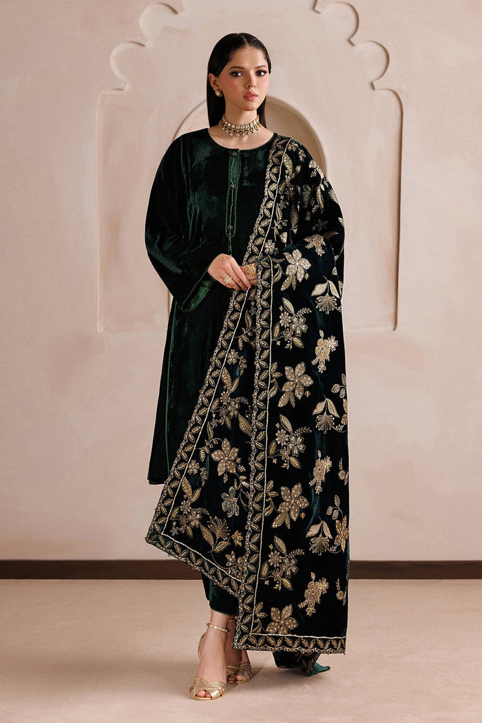 Embroidered Velvet Shawl VS-65
