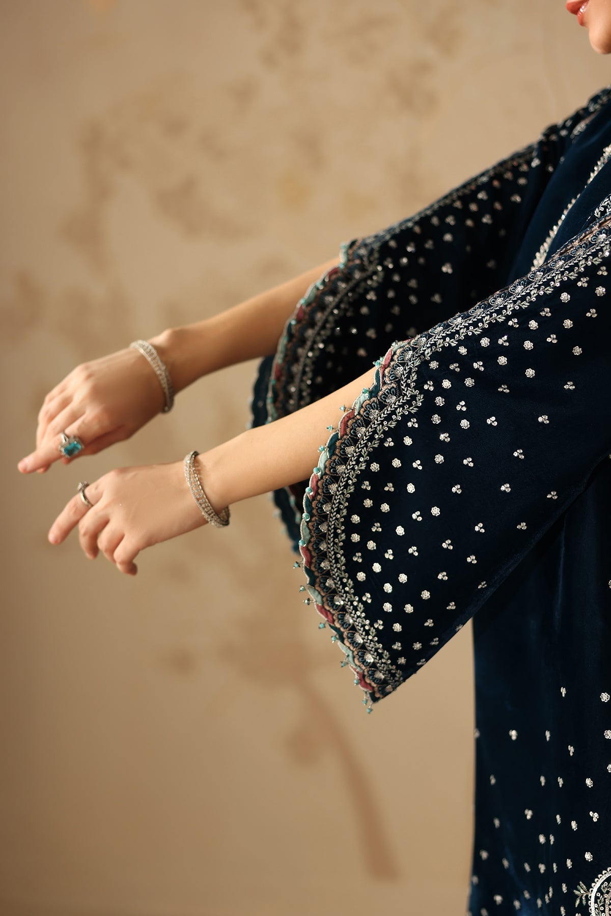 Embroidered Velvet UF-4310