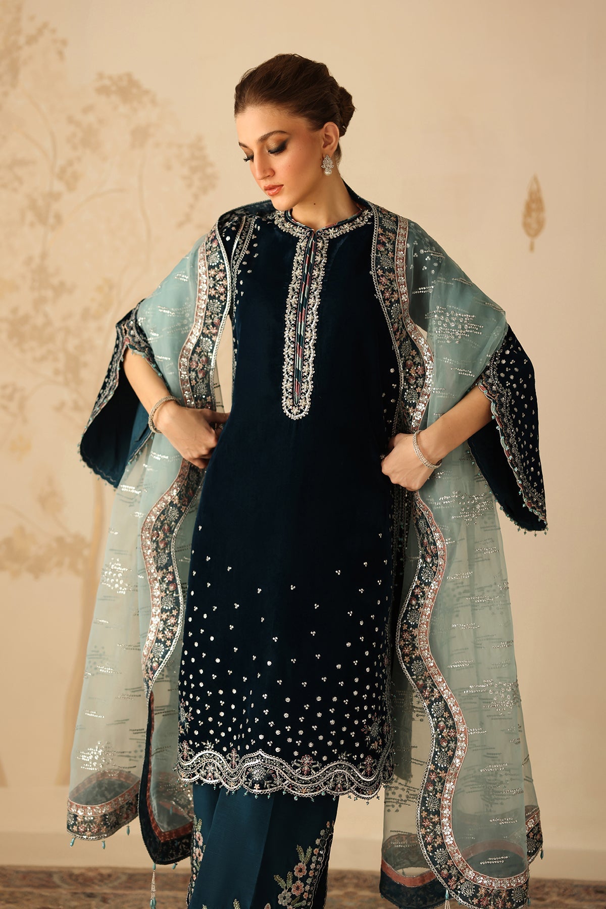 Embroidered Velvet UF-4310