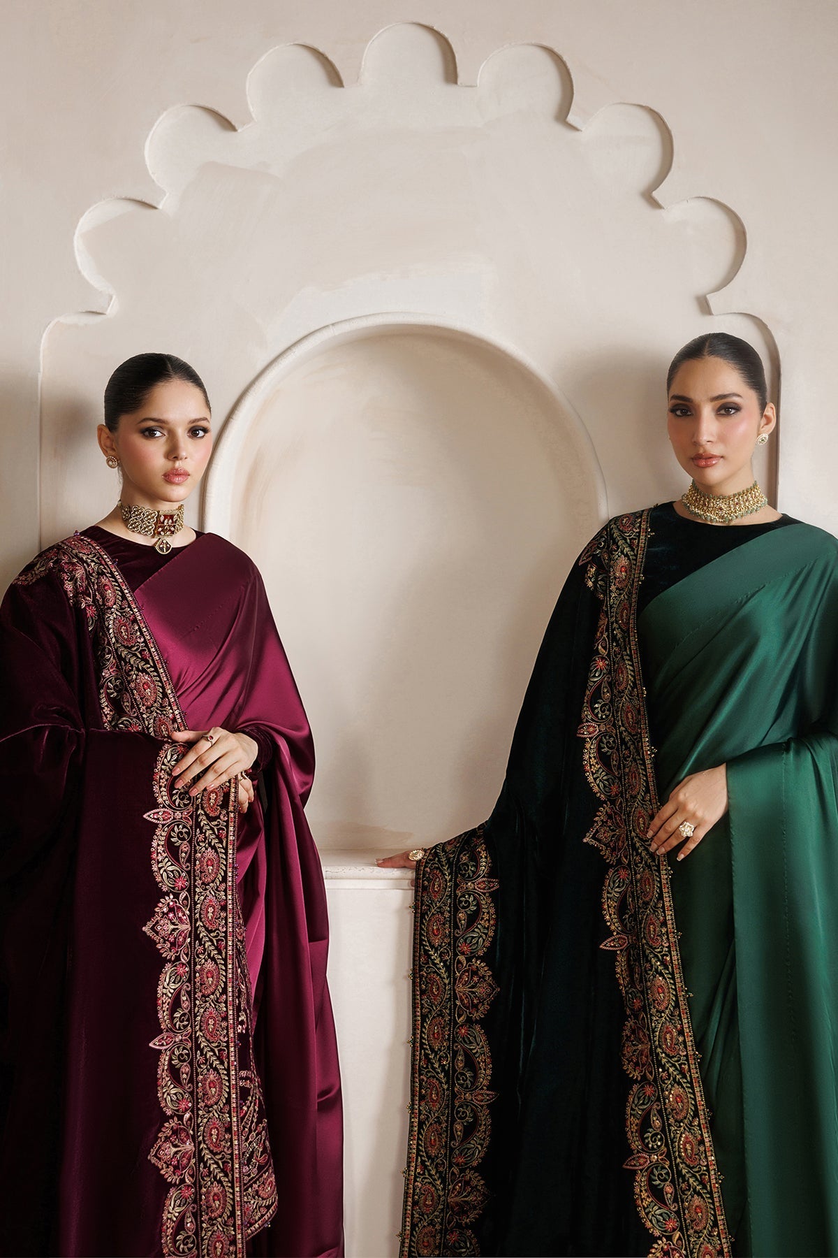 Embroidered Velvet Shawl VS-75