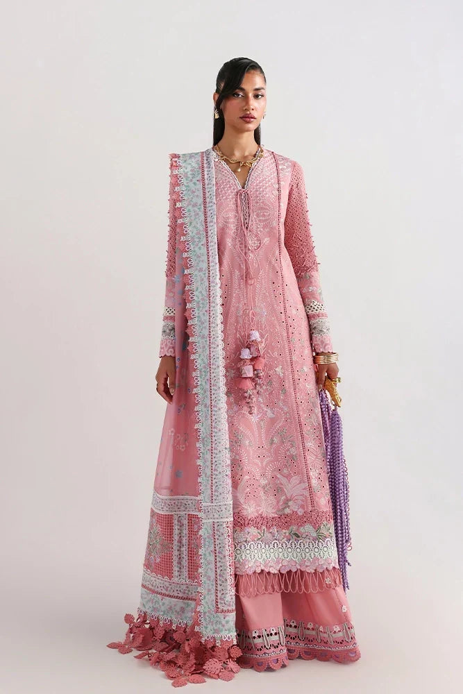 KESIRA Unstitched Lawn Suit – Pink | Suffuse by Sana Yasir
