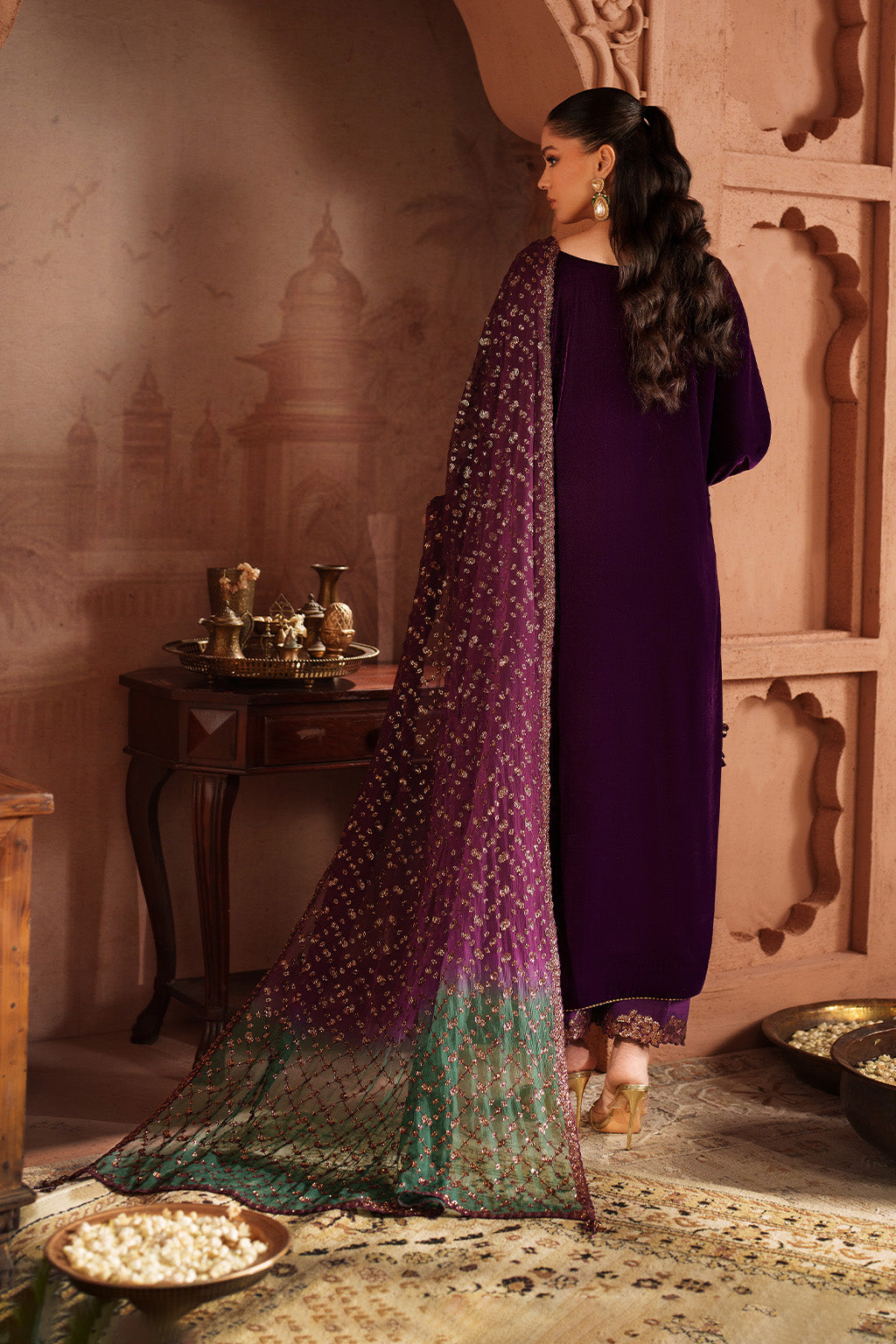 IV-57 Embroidered Velvet