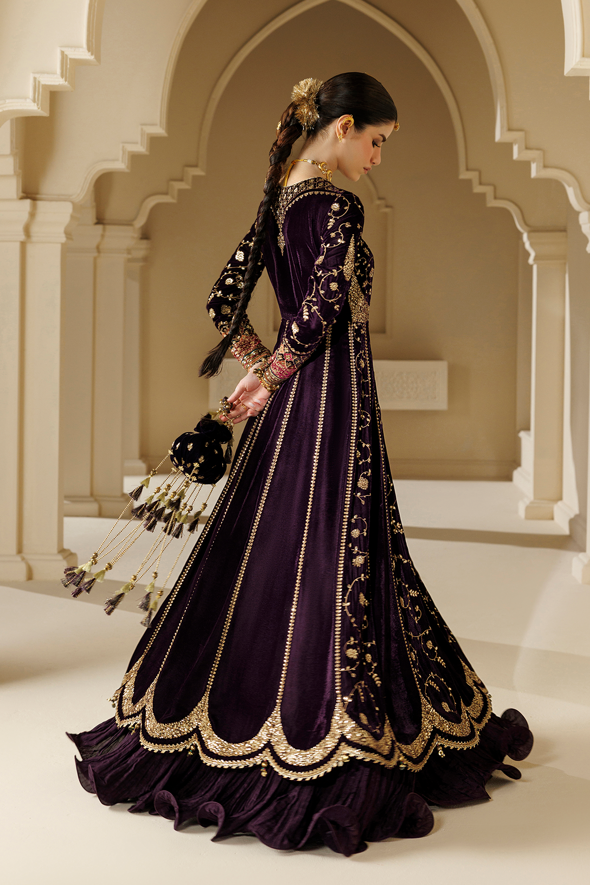 Embroidered Velvet Formal CVF26-D03