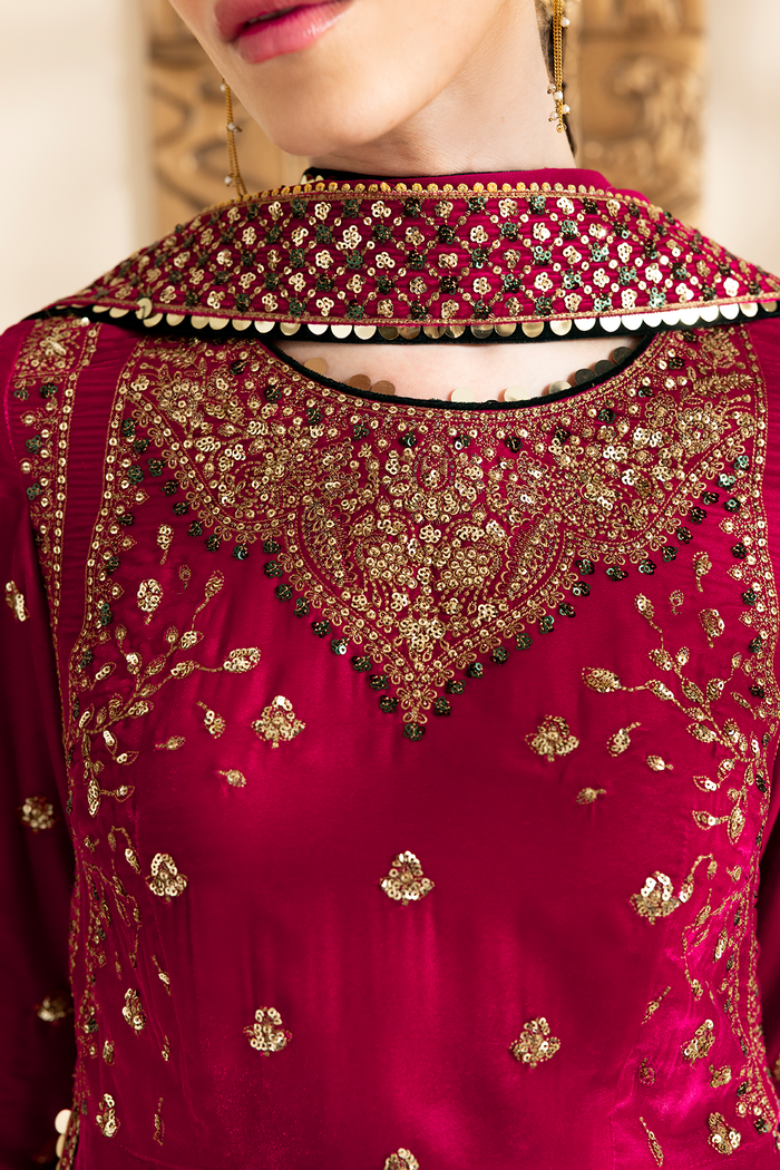 Embroidered Velvet Formal CVF26-D06