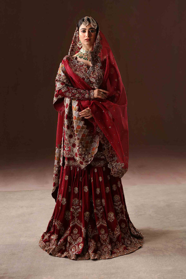 Classic Red Gharara Bridal (BR-04-R)