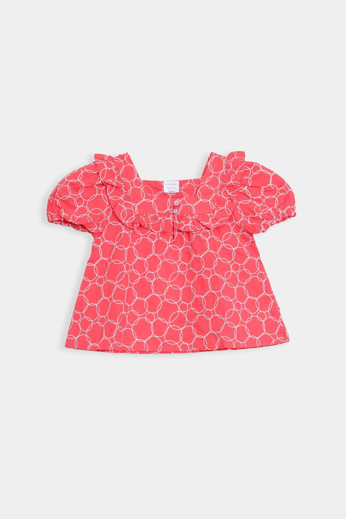 Red Embroidered Top & Shorts Co-ord Set