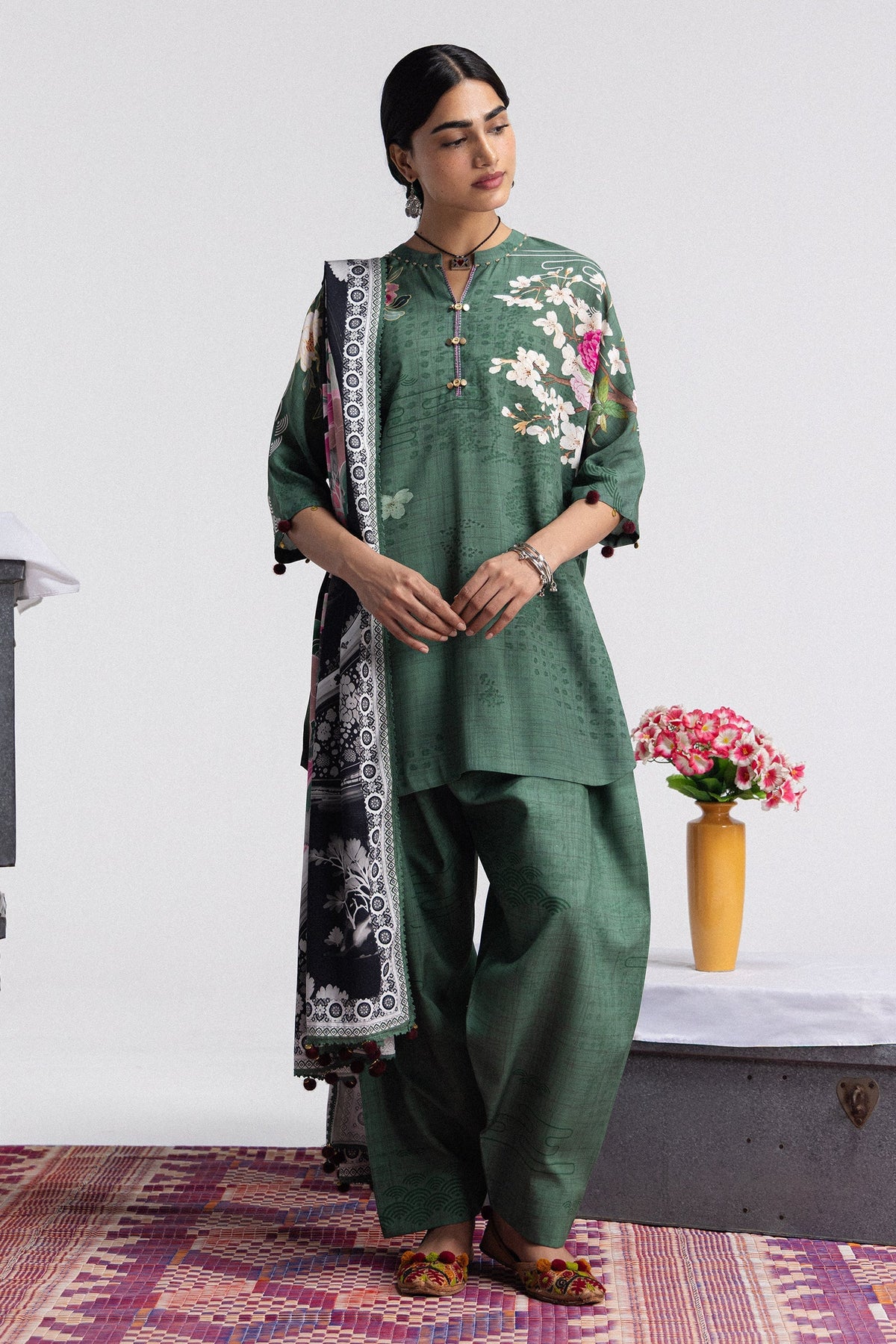 Hana 2B 3 Piece Printed Linen