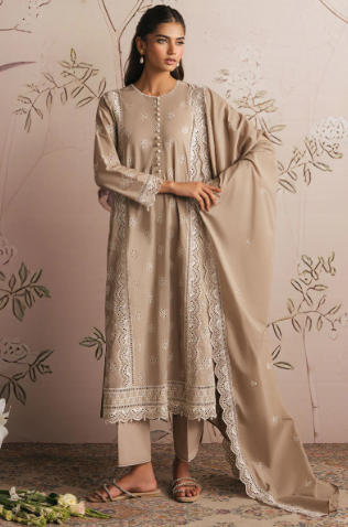 GRAY FOREST-3PC CHIKANKARI SUIT