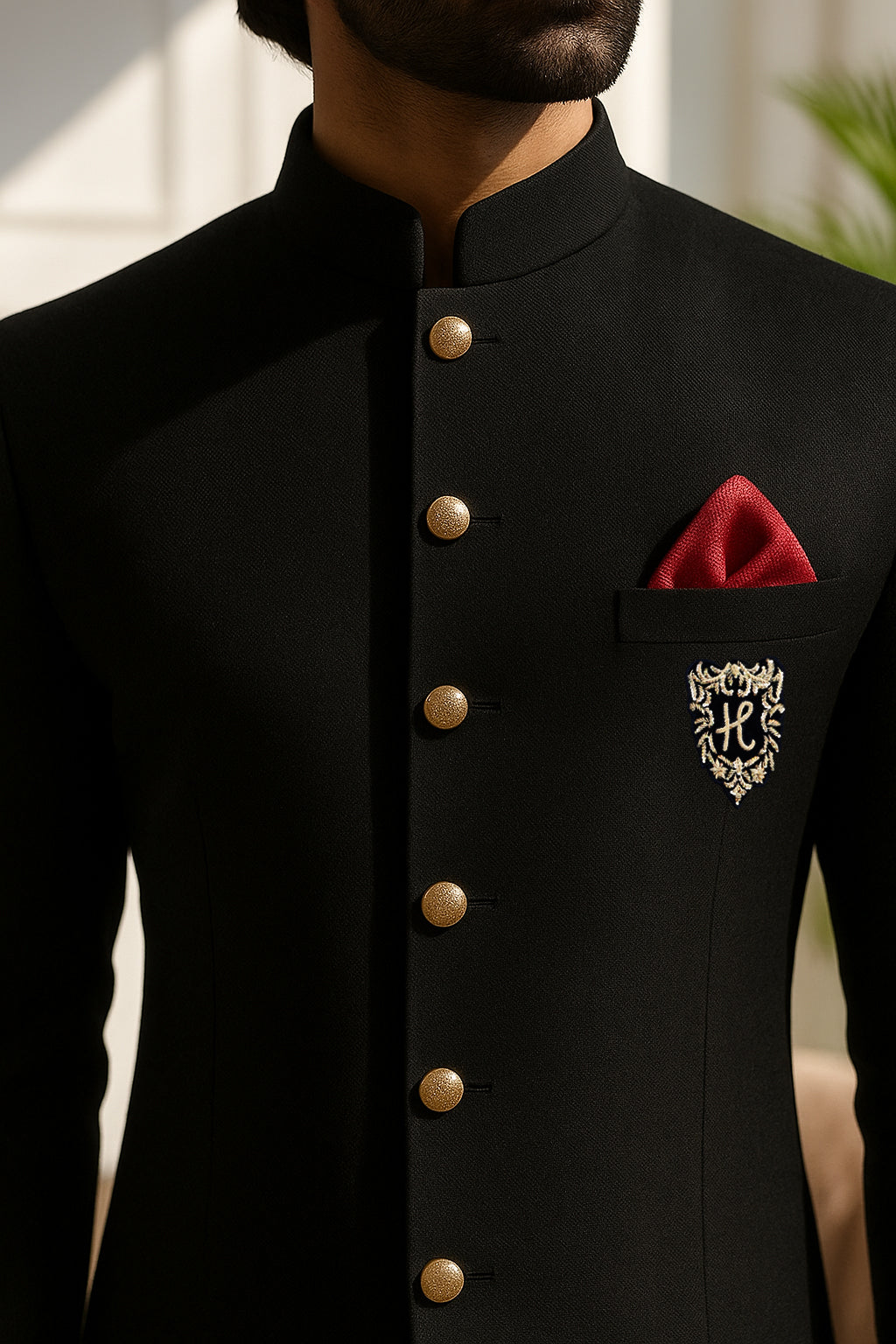 Black Prince Suit with Golden Motive
