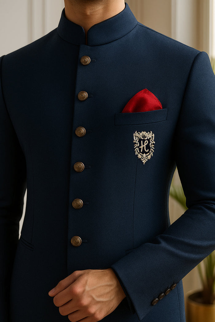 Blue Prince Suit with Golden Motive