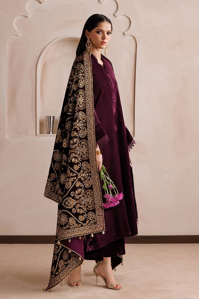 Embroidered Velvet Shawl VS-66