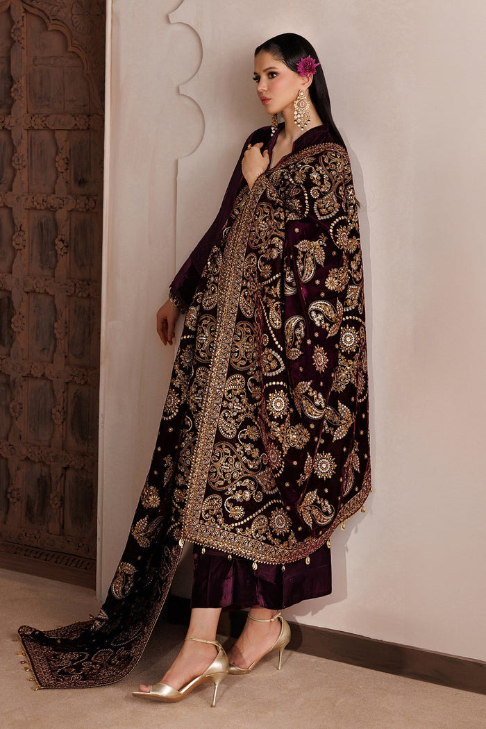 Embroidered Velvet Shawl VS-66