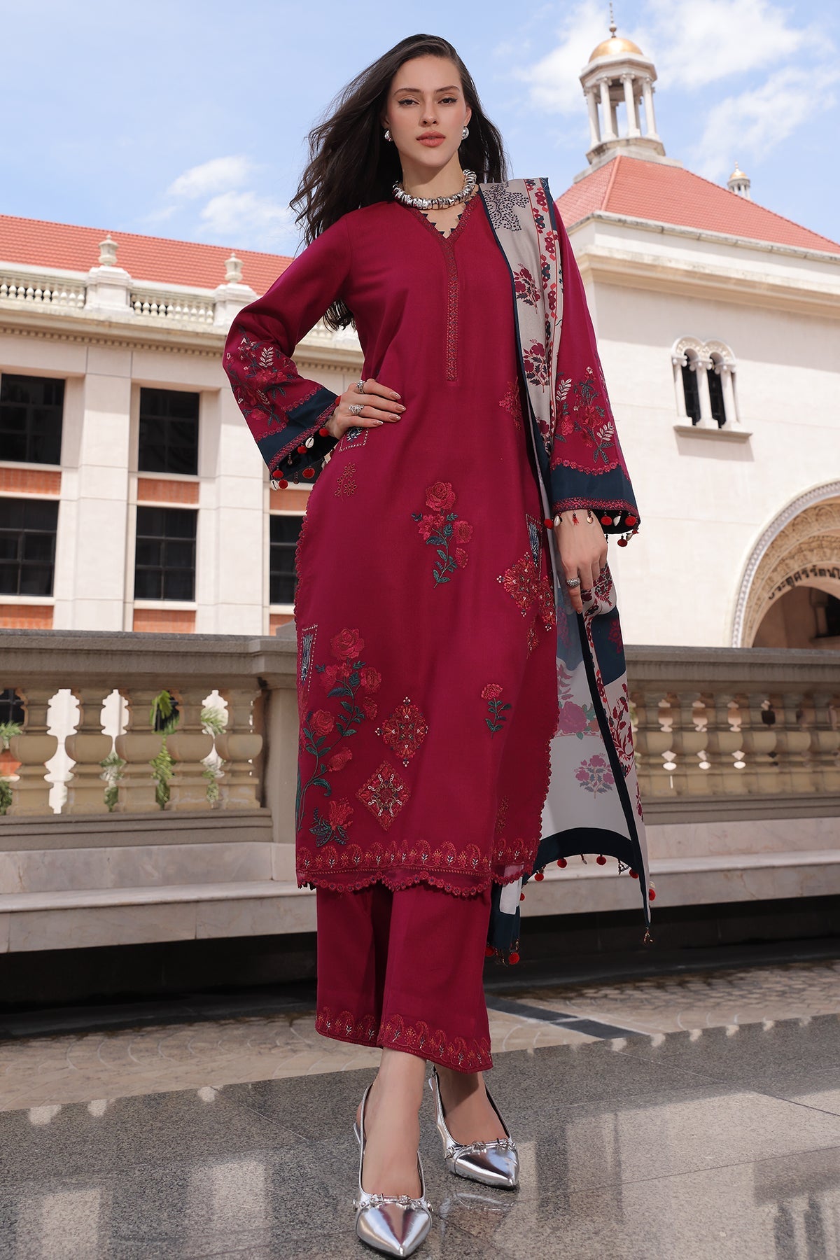 3-PC Unstitched Peach Leather Collection PSW6-23