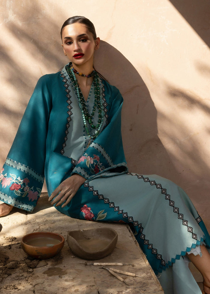 Rani Vogue Turquoise 3 Piece Rawsilk