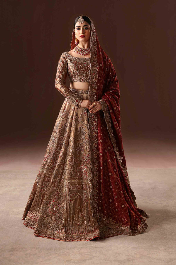 Rust and Gold Lehnga Choli Bridal (BR-10)