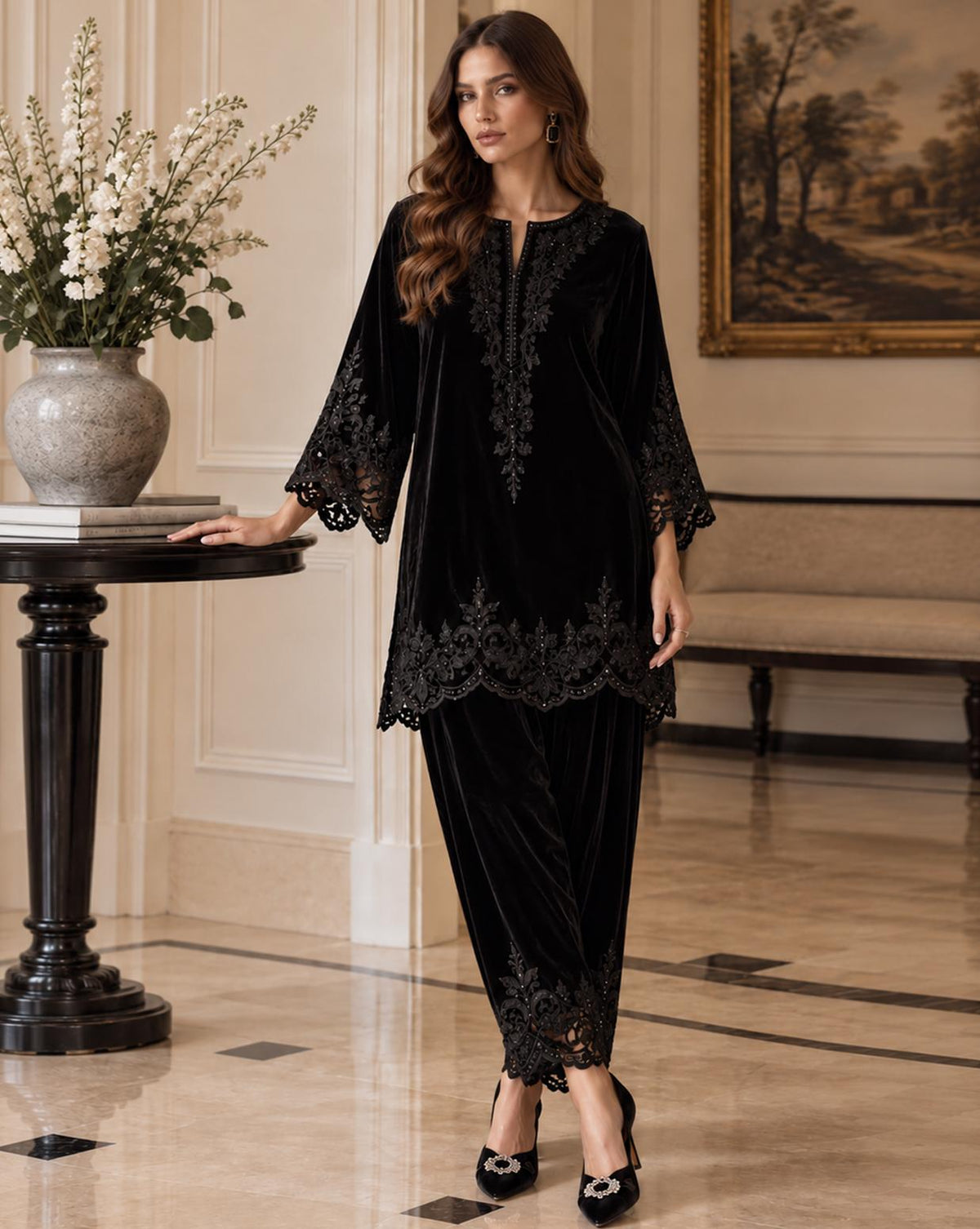 D3 Onyx Black by Noor by Sadia Asad