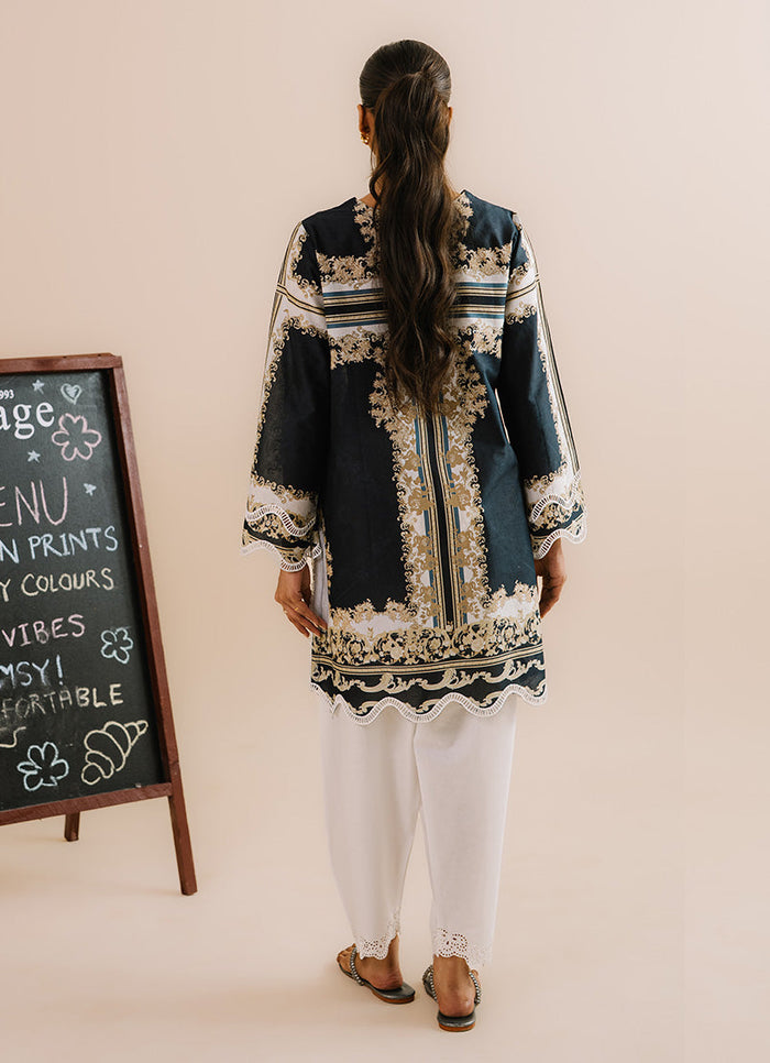 Printed Embroidered Kurta 17104