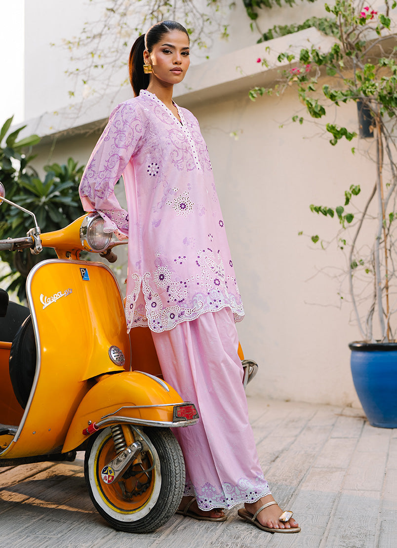 Printed Embroidered Co-ord Set 17103