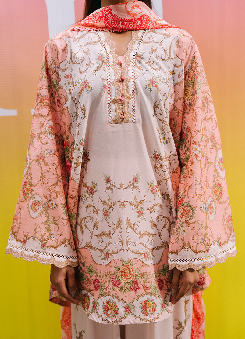 Printed Solid 3 Piece Suit 17037