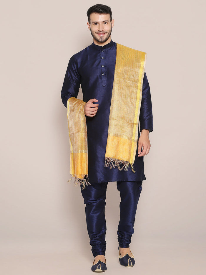 Men's Two Toned Gold Silk Dupatta