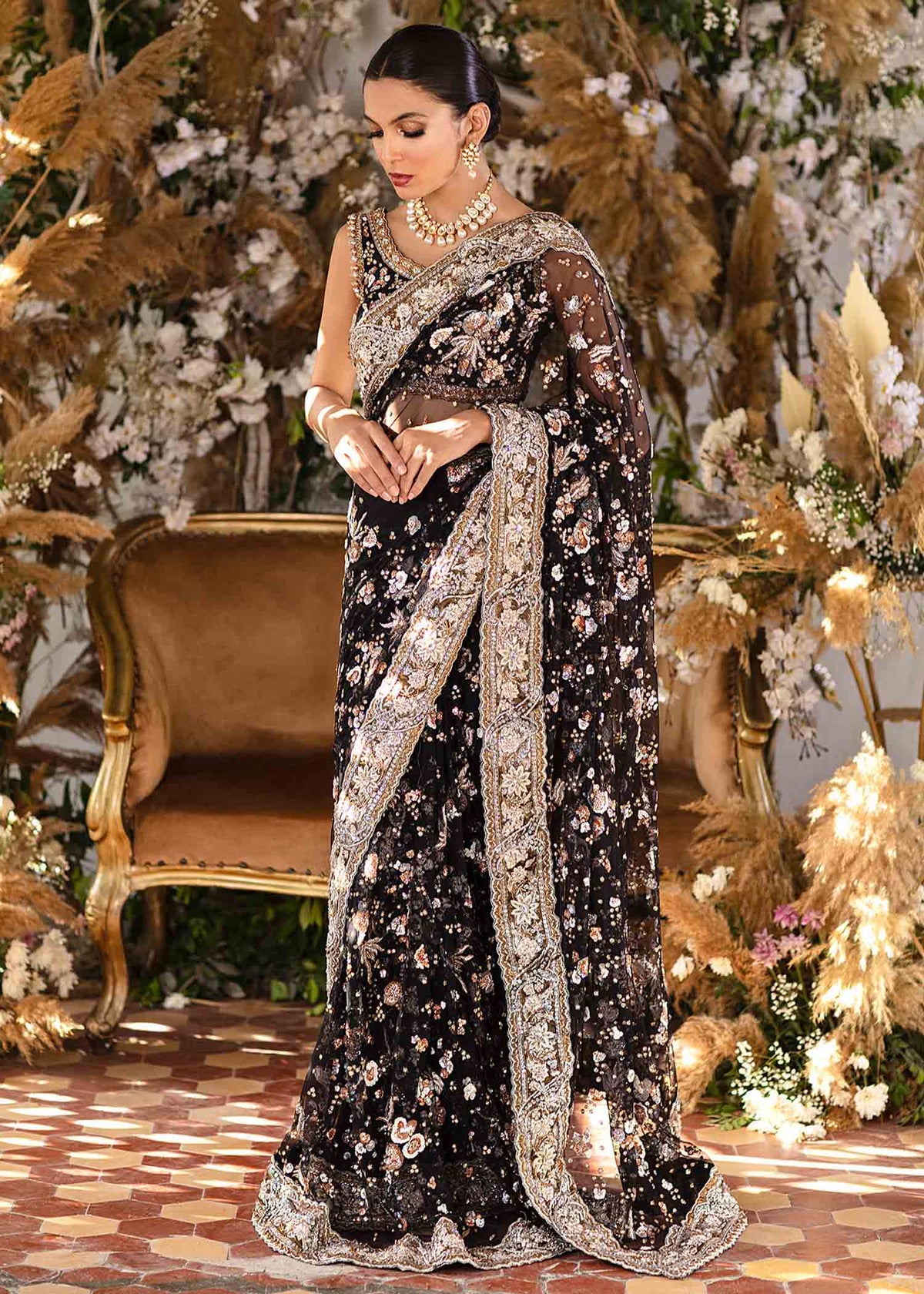 Black Pearl Sari