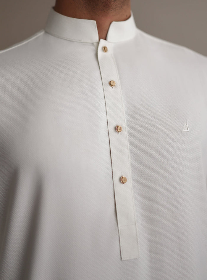 Cream Classic Kameez Shalwar