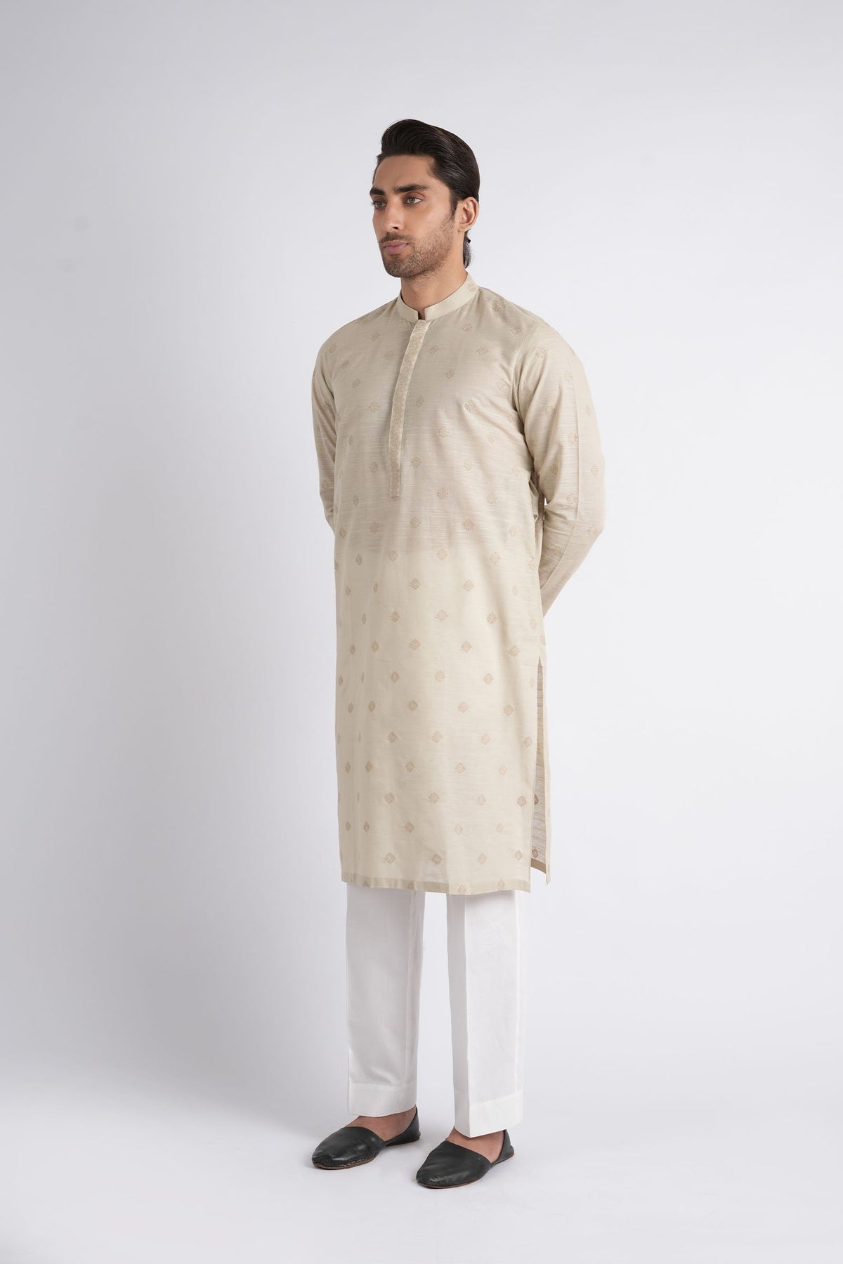Embroidered-Kurta-L-Stone