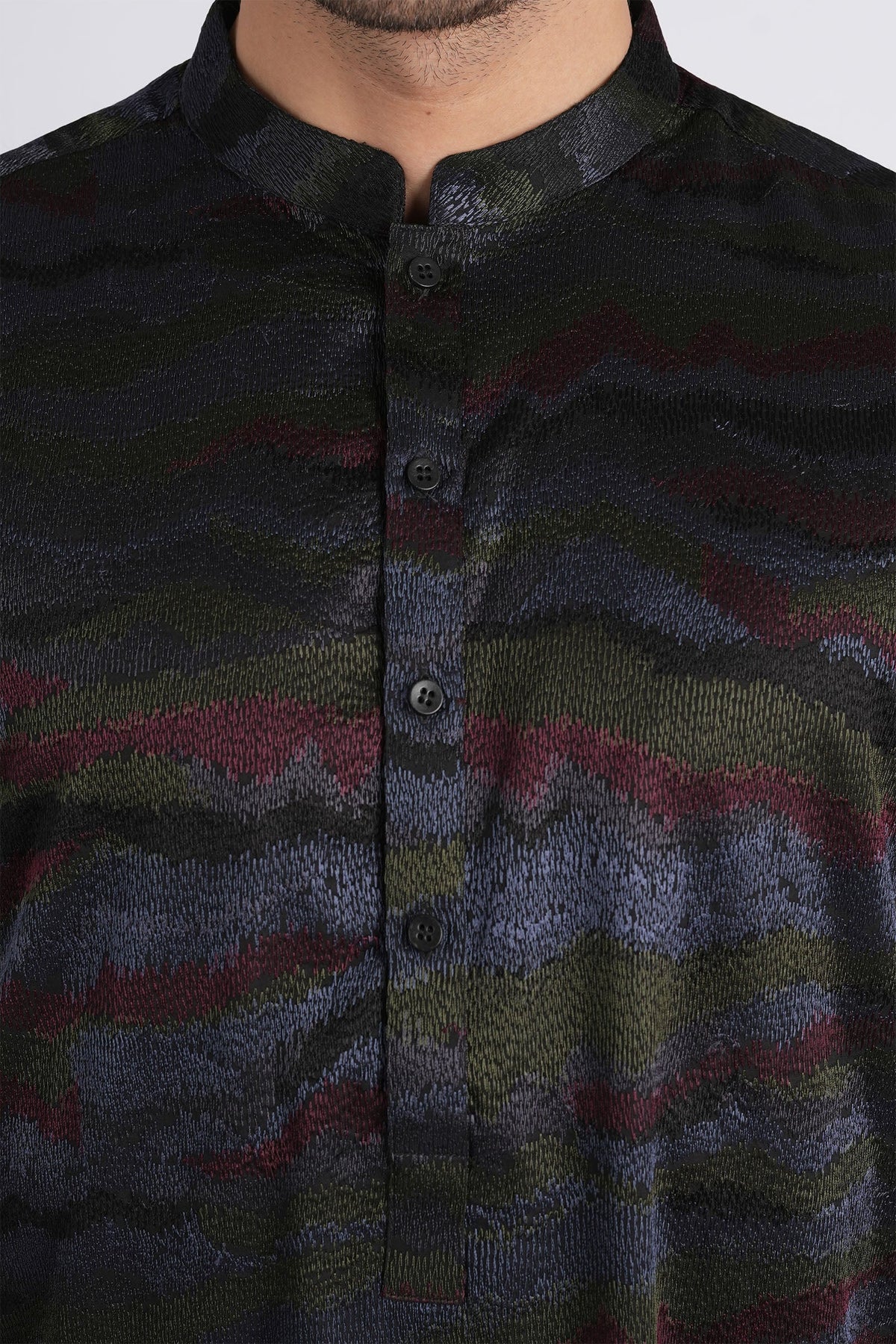 Embroidered-Kurta-Black
