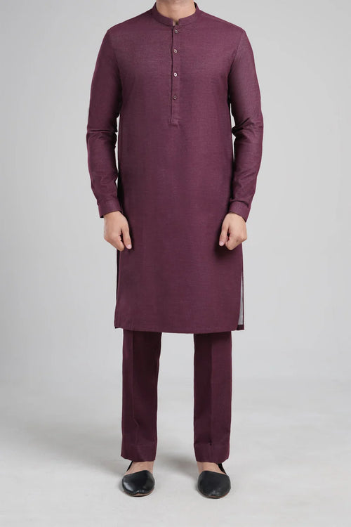 KURTA TROUSER MAROON