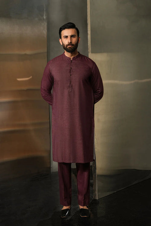 KURTA TROUSER-MAROON