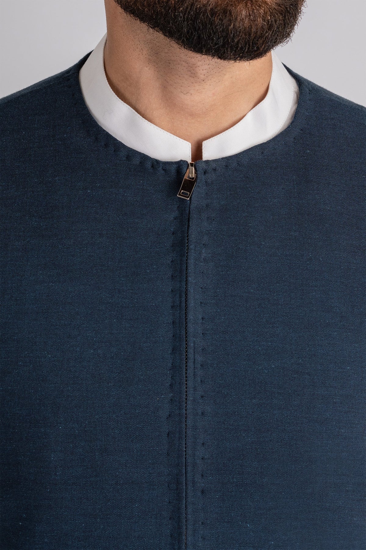 Handloomed-Waistcoat-Blue